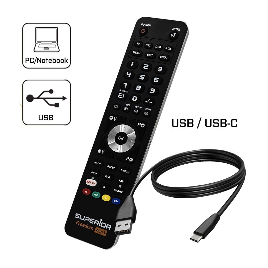 MK FLORIA Superior FREEDOM 4in1 USB - Telecomando 4in1 USB 2xAAA