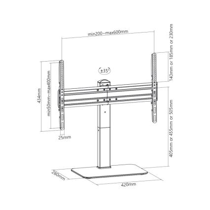 MK FLORIA Superior SUPSTV020 - Supporto da pavimento per TV 37-70 nero