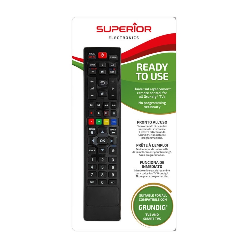 MK FLORIA Superior +TC UNI TV Grundig - Ricambio telecomando per TV brand Grundig 2xAAA