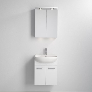 Mobile bagno con lavabo ASTRID + specchio illuminato a LED 4xLED/4,3W/230V IP44 bianco