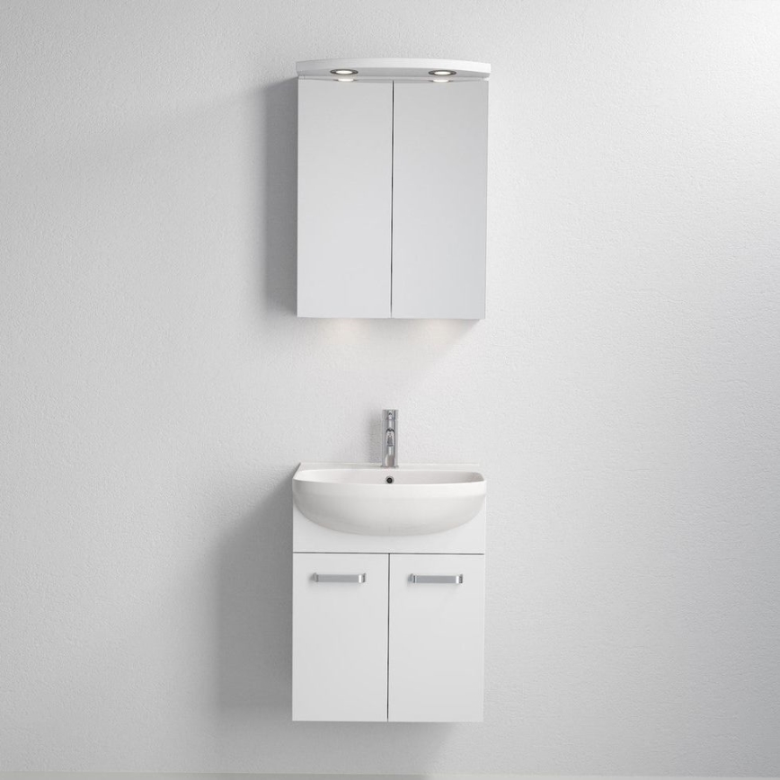 Mobile bagno con lavabo ASTRID + specchio illuminato a LED 4xLED/4,3W/230V IP44 bianco