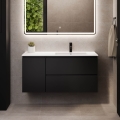 Mobile bagno con lavabo HELSINKI 115 cm destro/nero