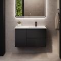 Mobile bagno con lavabo HELSINKI 95 cm destro/nero