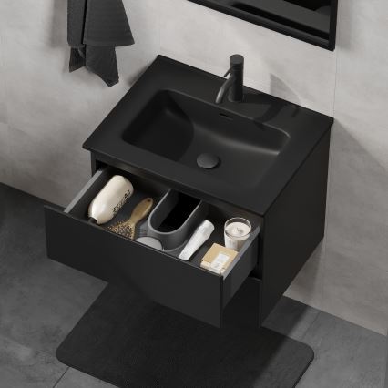 Mobile bagno con lavabo KENWOOD 61 cm, nero