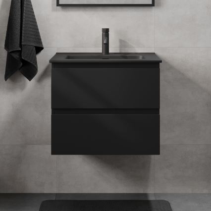 Mobile bagno con lavabo KENWOOD 61 cm, nero