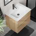 Mobile bagno con lavabo KENWOOD 61 cm rovere/bianco