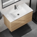 Mobile bagno con lavabo KENWOOD 91 cm rovere/bianco
