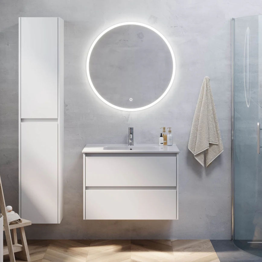 Mobile bagno con lavabo MOLDE 80 cm bianco