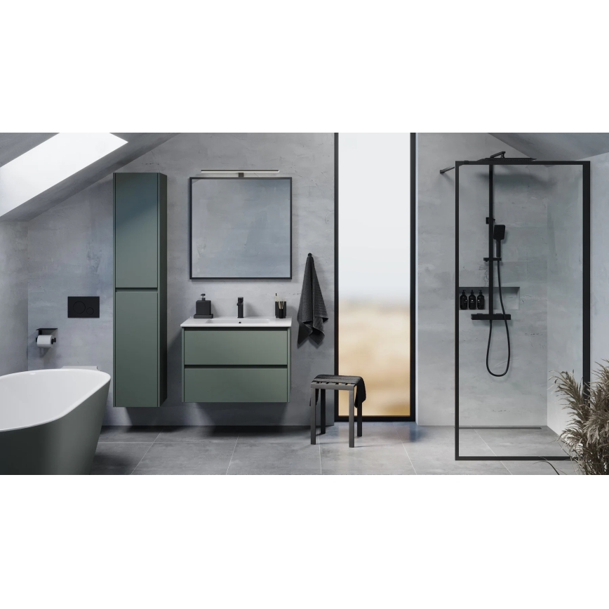 Mobile bagno con lavabo MOLDE 80 cm verde