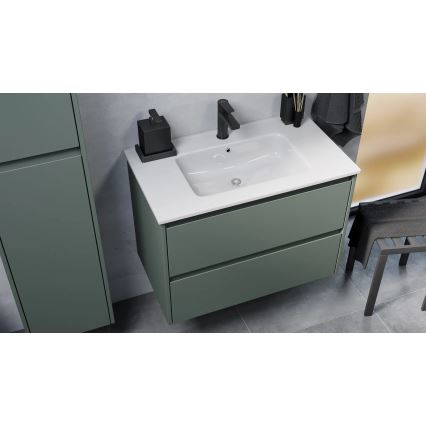 Mobile bagno con lavabo MOLDE 80 cm verde