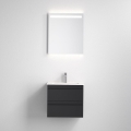 Mobile bagno con lavabo VIGO + specchio da parete con retroilluminazione LED/10W/230V IP44, nero