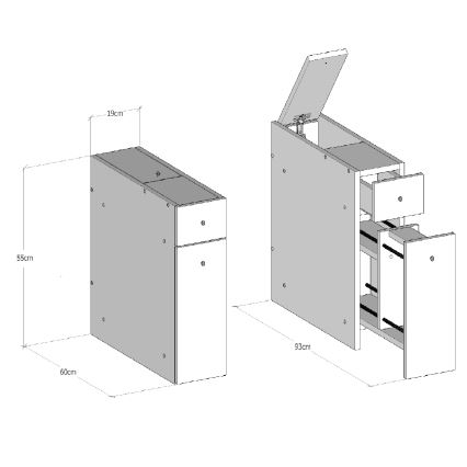 Mobile bagno SMART 60x55 cm bianco