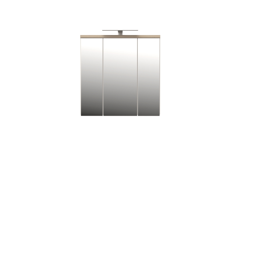 Mobile bagno sospeso con specchio VENOM bianco/rovere sonoma