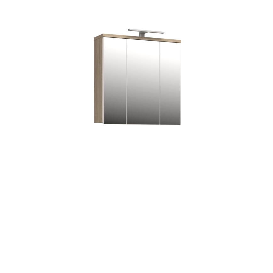 Mobile bagno sospeso con specchio VENOM bianco/rovere sonoma