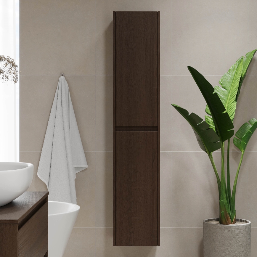 Mobile bagno TRONDHEIM 35x174x30 cm in noce