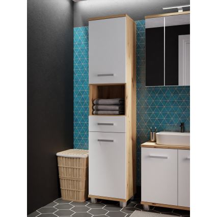 Mobile bagno VENOM bianco/rovere artisan