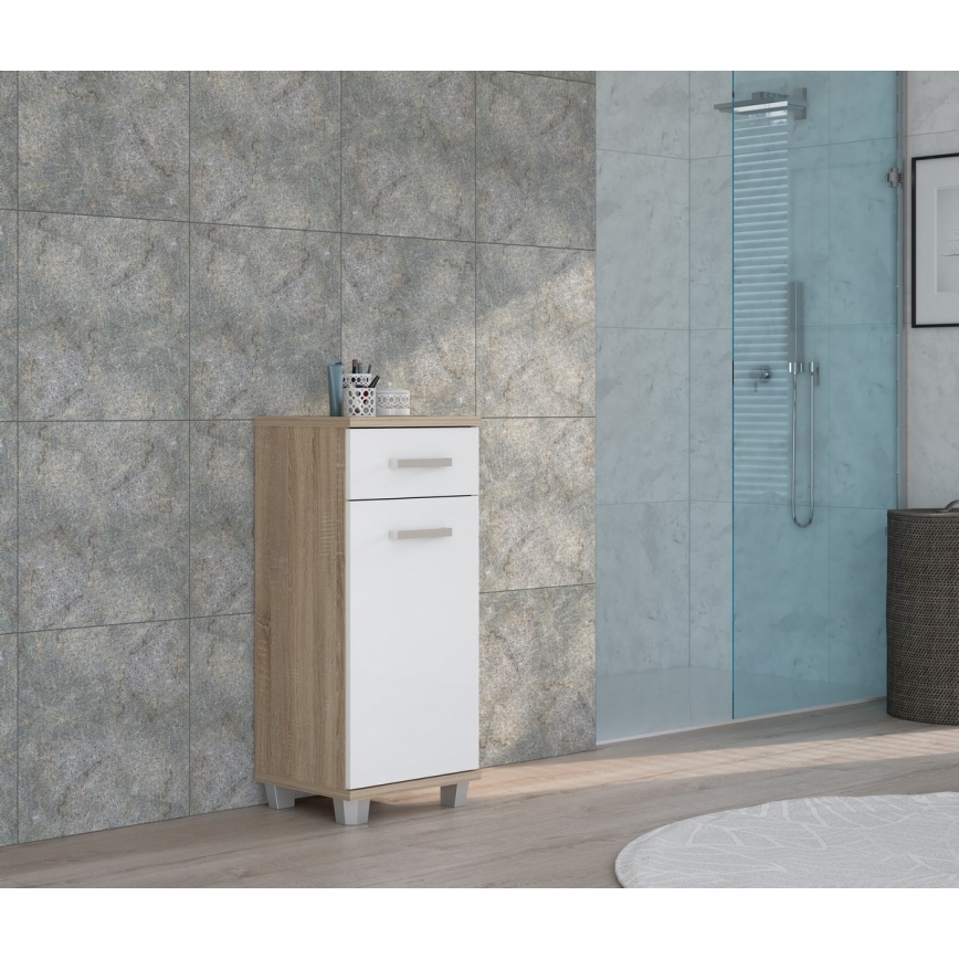 Mobile bagno VENOM bianco/rovere Sonoma