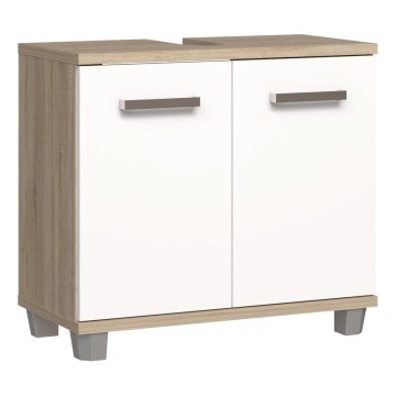 Mobile bagno VENOM bianco/rovere sonoma