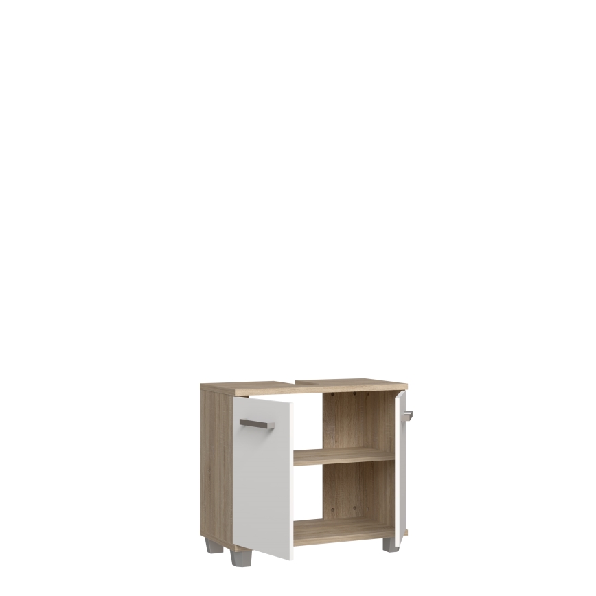 Mobile bagno VENOM bianco/rovere sonoma