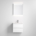 Mobile bagno VIGO con lavabo + specchio da parete retroilluminato a LED, LED/10W/230V, IP44, bianco