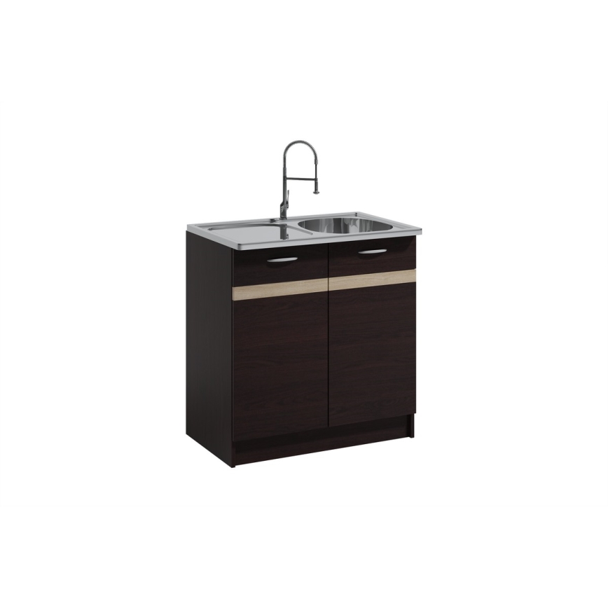 Mobile cucina VALERIA 180 cm rovere sonoma/marrone