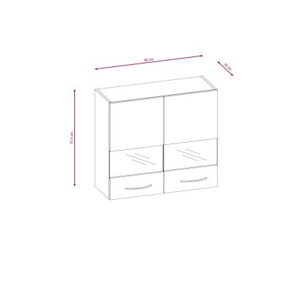 Mobile cucina VALERIA 180 cm rovere sonoma/marrone