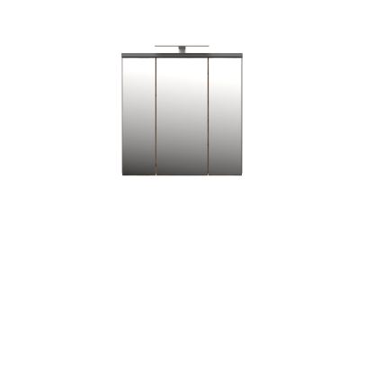 Mobile da bagno a parete con specchio VENOM antracite/marrone