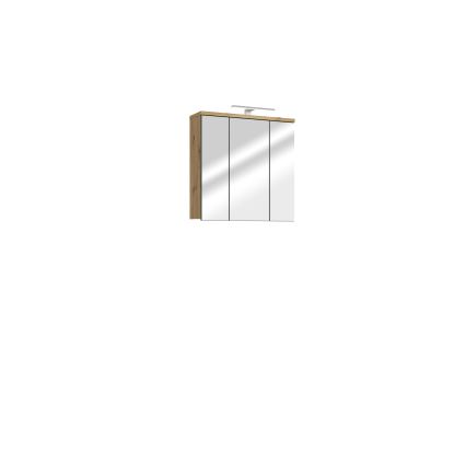 Mobile da bagno a parete con specchio VENOM verde/rovere artisan