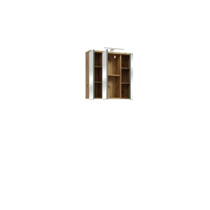Mobile da bagno a parete con specchio VENOM verde/rovere artisan