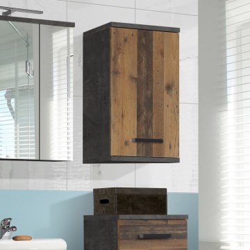 Mobile da bagno a parete VENOM antracite/marrone