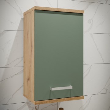 Mobile da bagno a parete VENOM verde/rovere artisan