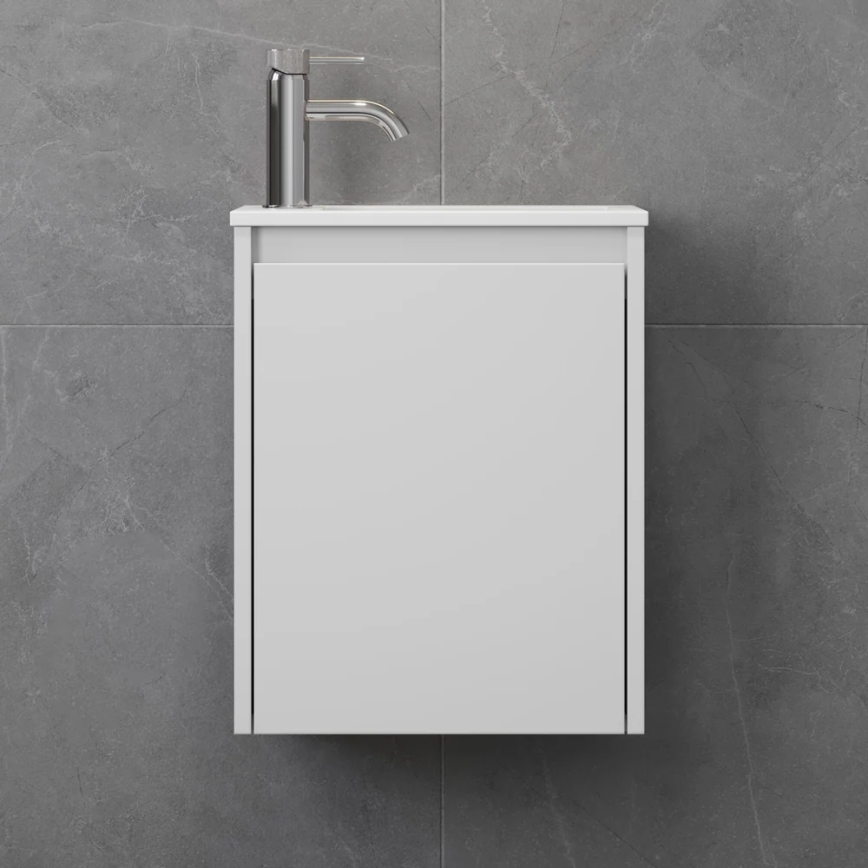 Mobile da bagno con lavabo COMO 40 cm, bianco opaco
