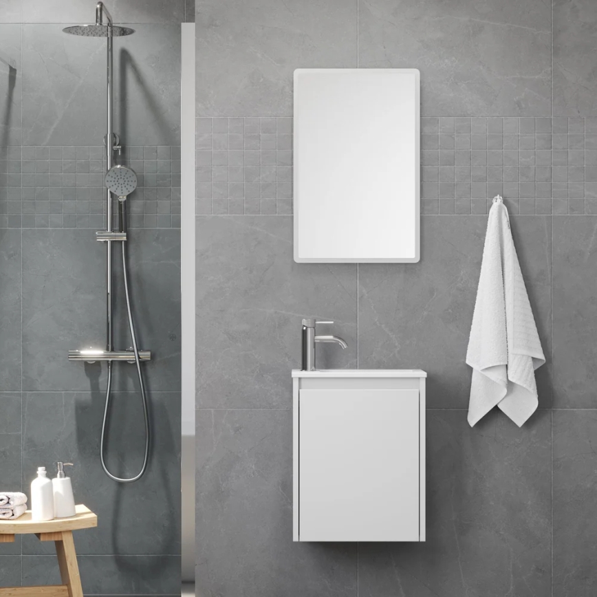 Mobile da bagno con lavabo COMO 40 cm, bianco opaco