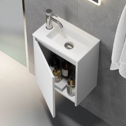 Mobile da bagno con lavabo COMO 40 cm, bianco opaco