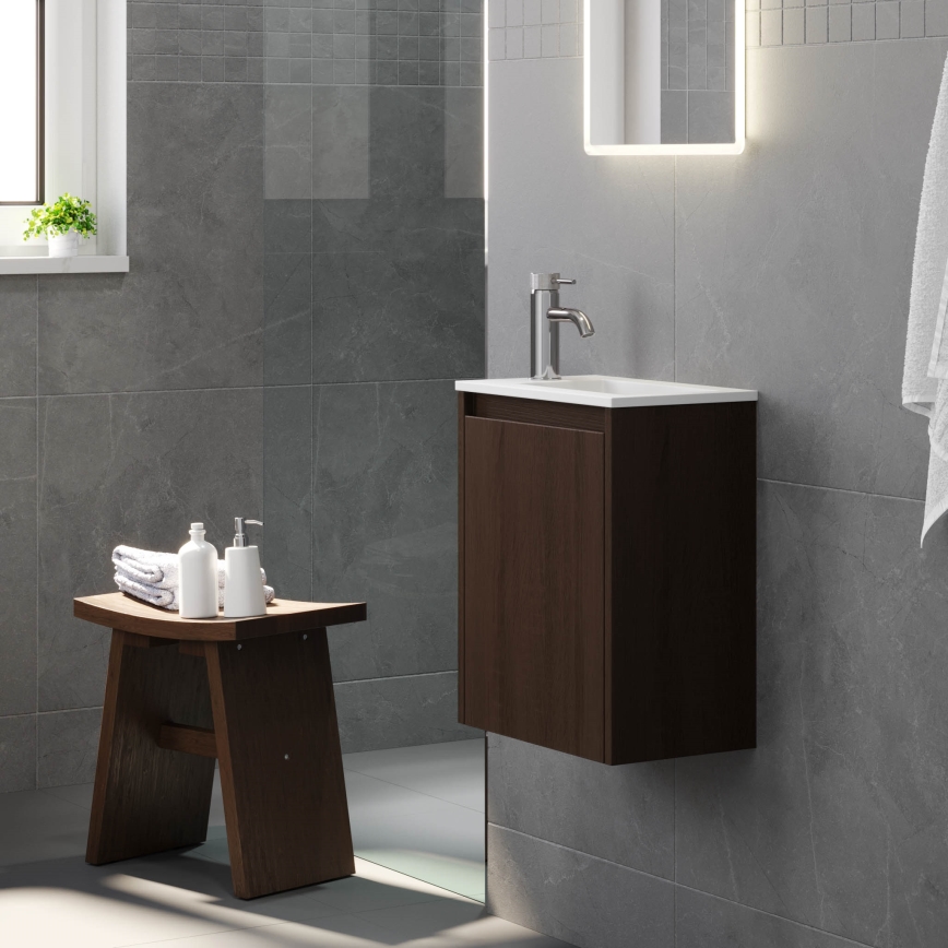 Mobile da bagno con lavabo COMO 40 cm noce