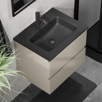 Mobile da bagno con lavabo CONOR 61 cm Marakesh/nero