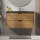Mobile da bagno con lavabo GRIBSKOV 100 cm beige/rovere/nero