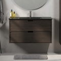 Mobile da bagno con lavabo GRIBSKOV 100 cm, marrone/rovere/nero