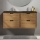 Mobile da bagno con lavabo GRIBSKOV 120 cm beige/rovere/nero