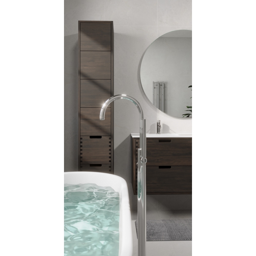 Mobile da bagno con lavabo GRIBSKOV 120 cm, marrone/rovere/bianco
