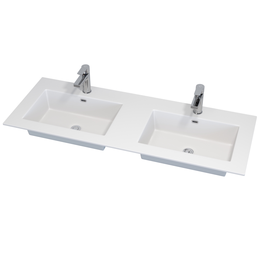 Mobile da bagno con lavabo GRIBSKOV 120 cm, marrone/rovere/bianco