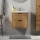 Mobile da bagno con lavabo GRIBSKOV 60 cm beige/rovere/bianco