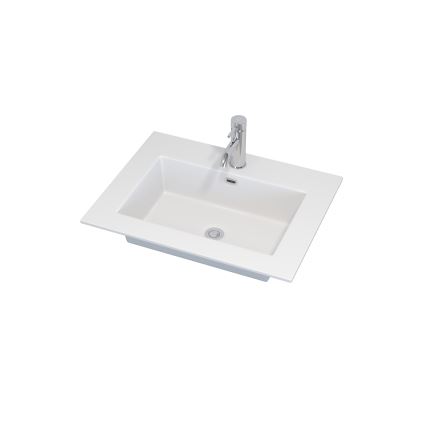 Mobile da bagno con lavabo GRIBSKOV 60 cm beige/rovere/bianco