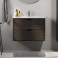 Mobile da bagno con lavabo GRIBSKOV 80 cm marrone/rovere/bianco