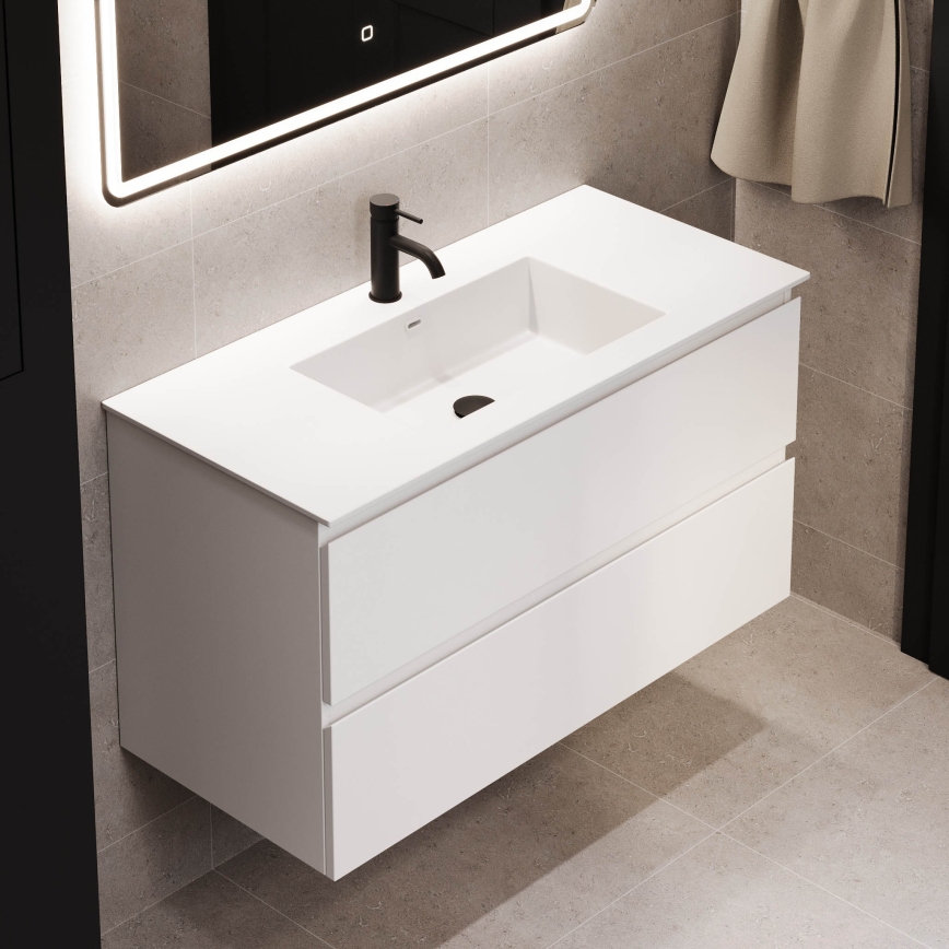 Mobile da bagno con lavabo HELSINKI 100 cm bianco