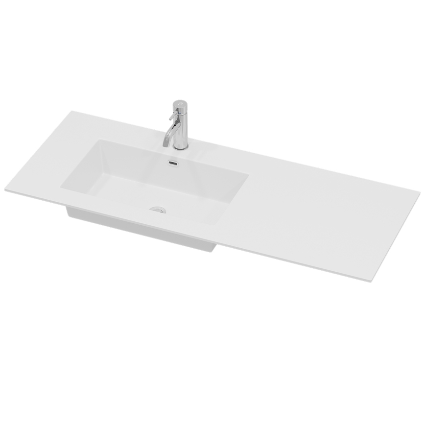 Mobile da bagno con lavabo HELSINKI 115 cm, lato sinistro/bianco