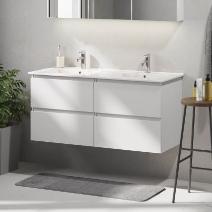 Mobile da bagno con lavabo HELSINKI 120 cm, bianco