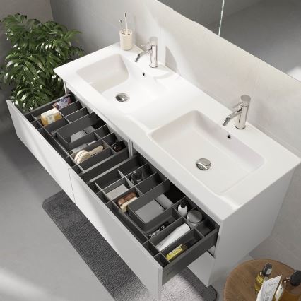 Mobile da bagno con lavabo HELSINKI 120 cm, bianco