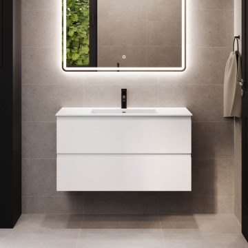 Mobile da bagno con lavabo HELSINKI 120 cm, bianco