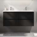 Mobile da bagno con lavabo HELSINKI 120 cm nero